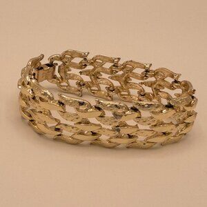 Vintage CORO PEGASUS Wide Link Bracelet 7"